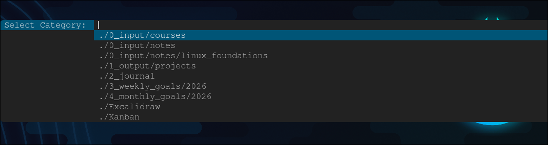 dmenu script showing folders